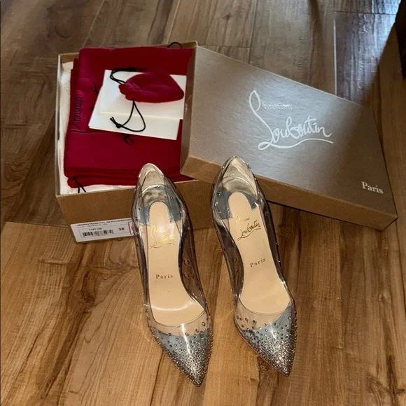 Christian Louboutin Degrastrass Silver Women's Shoes - Picture 3 of 10